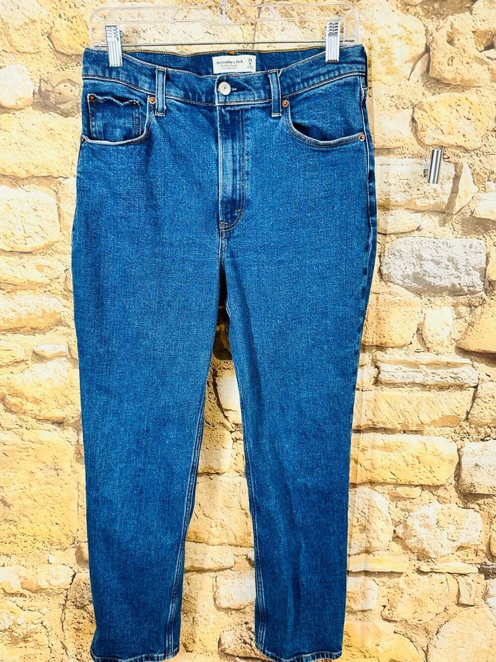 Abercrombie & Fitch The Ankle Straight Ultra High Rise Jeans Blue 29/8
